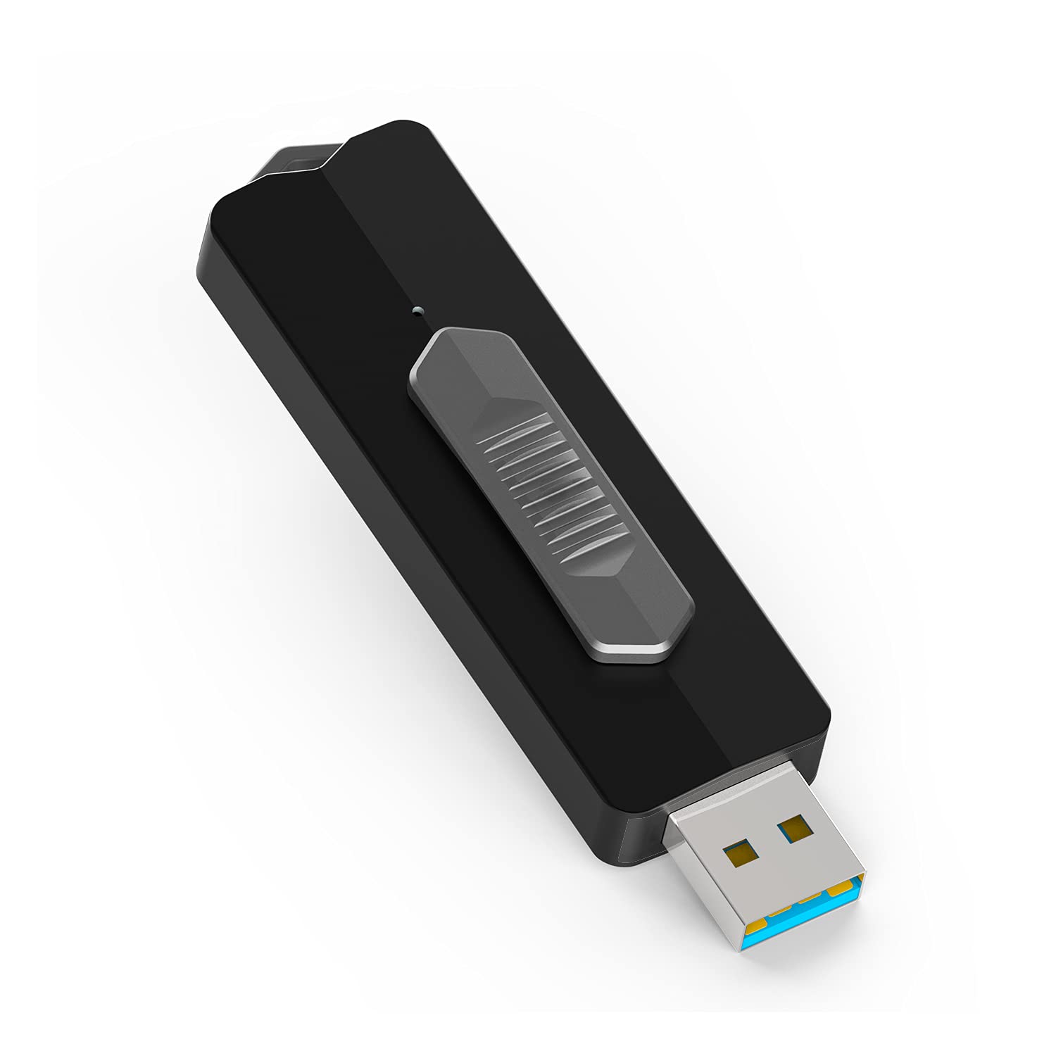Aiibe 128GB USB 3.1 Flash Drive Speeds Up to 370MB/s, High Speed USB Drive Thumb Drive Slide USB Memory Stick 128GB USB 3.1 Gen 1 – Black