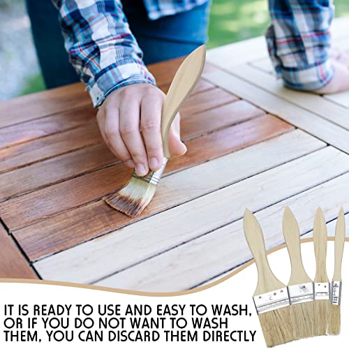 Skylety 48 Pcs Chip Paint Brushes Set 0.5/1/ 1.5/2 Inch Stain Brush Household Bristle Paintbrushes With Wood Handle For Paint, Glues, Varnish, Art Crafts Supplies, 4 Sizes #TOP4