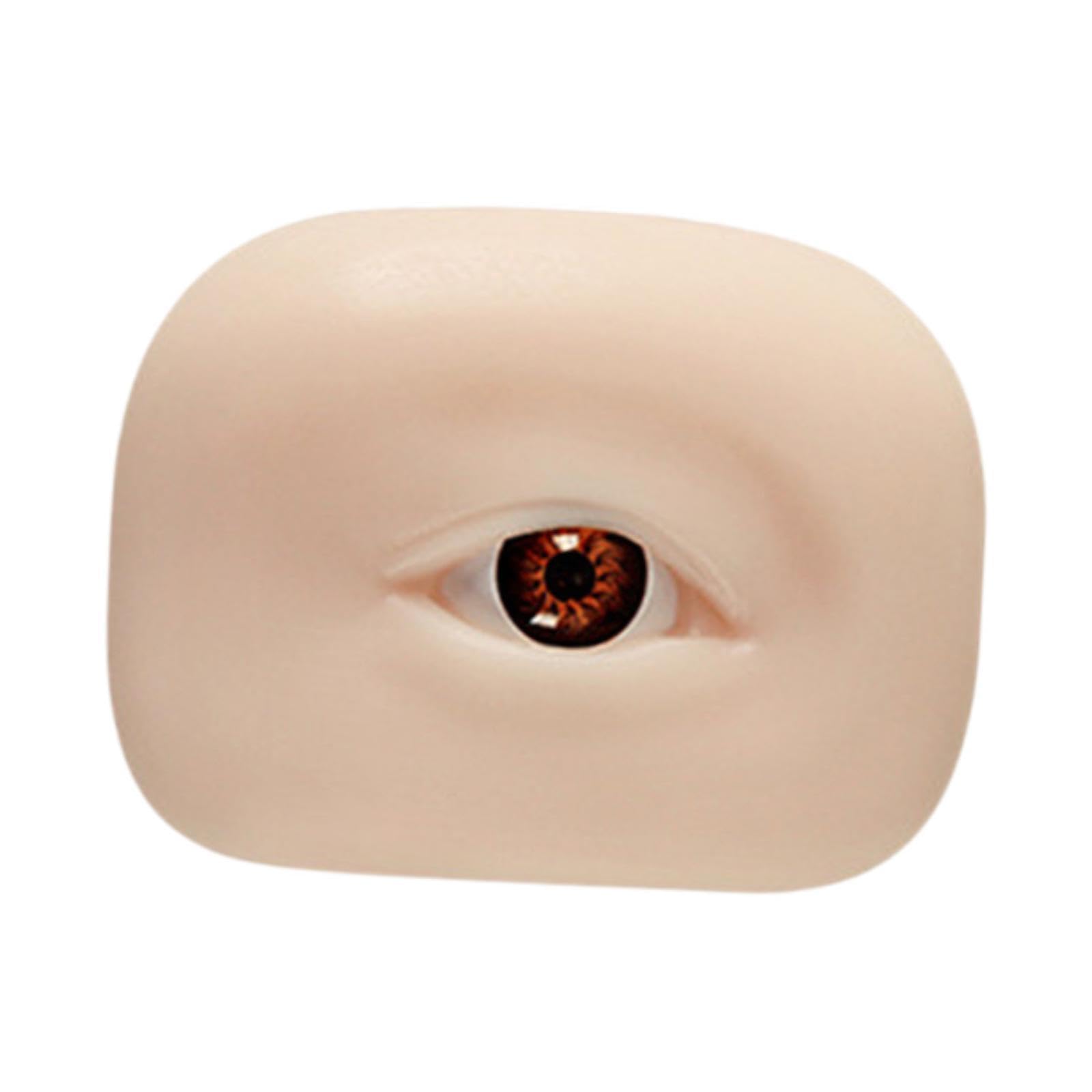 Silicone Eye Model Versatile Eyelash Practice Model Artificial Practice Skin brown left-picture-48