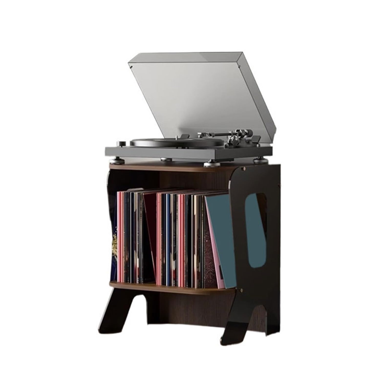 WQQYU6HKF CD Case Now Playing Vinyl Record Holder Wooden Floor-standing Albums Display Rack Disc Holder