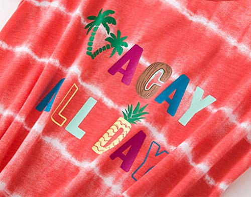 Image of Women Plus Size Pajama Sets Summer Cotton Sleepwear Tops with Capri Pants Pj Sets Fun Prints Pajama Sets