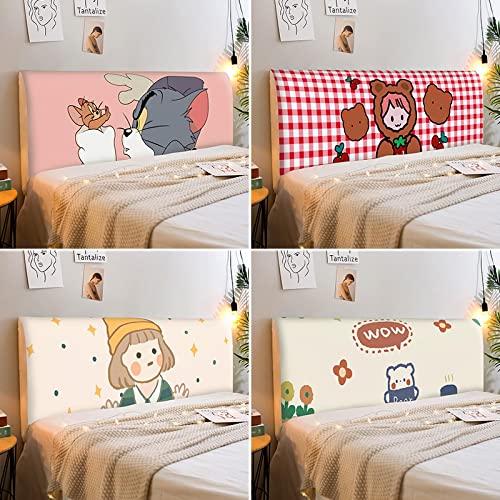 Hoofdeinde Cover, Bed Head Cover Elastische Bedhead Cover Stofhoes Verwijderbare Nachtkastje voor Slaapkamer Decor W150xH65cm 03 - Afbeelding 3
