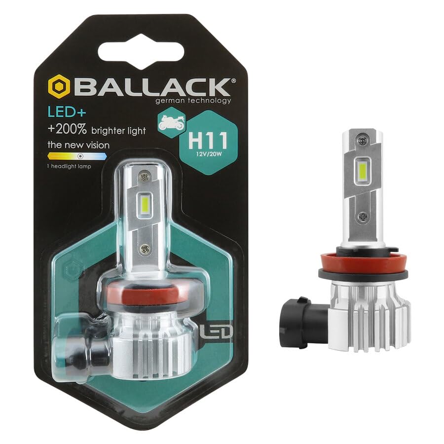 BALLACK Lampadine LED H7/H4 Canbus +200% più Luminose, Kit Conversione Alogena con Stesse Dimensioni Originali, Design Fanless Silenzioso, Luce Bianca Potente (Confezione da 2)