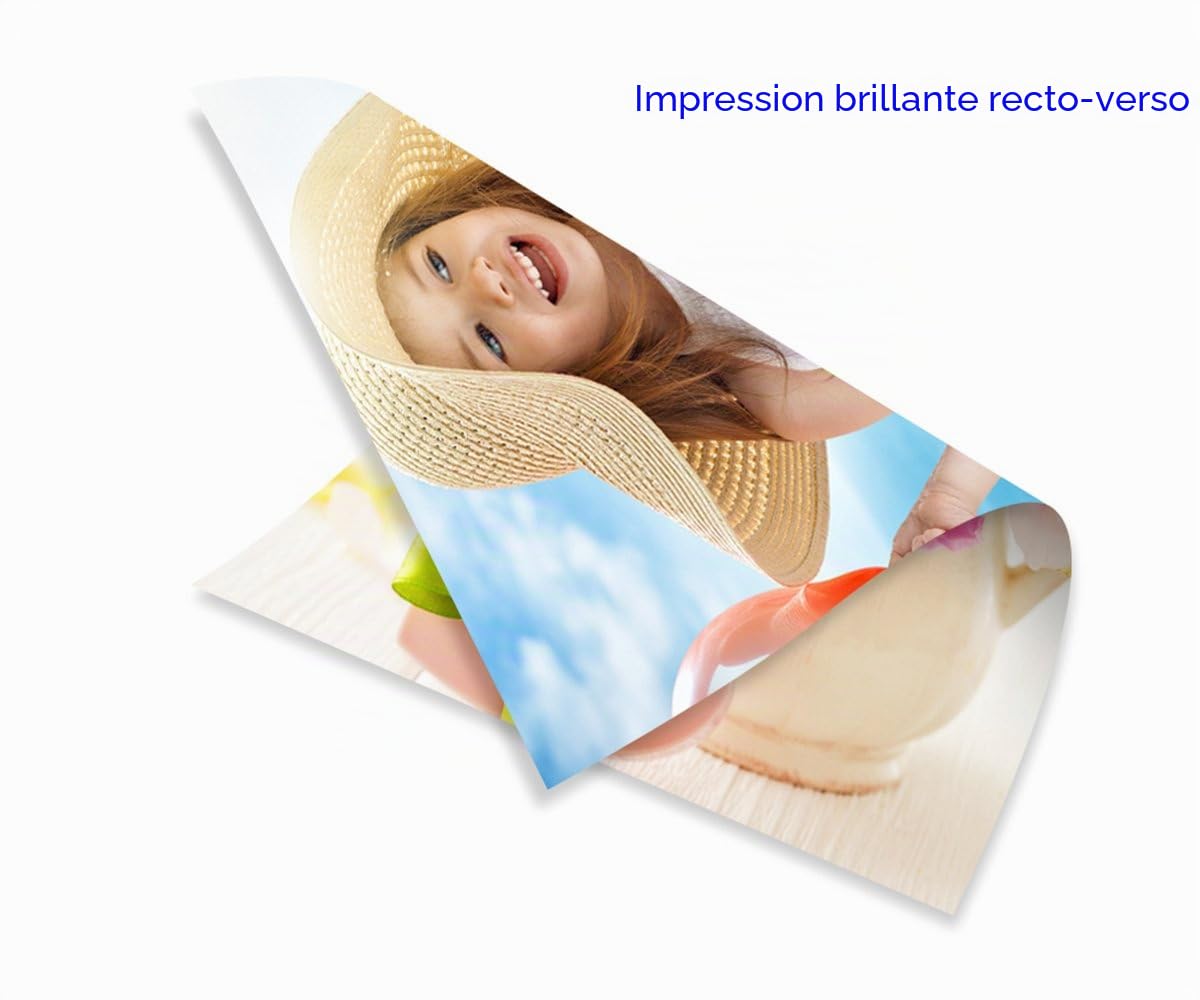 300gsm A3 Papier Photo Double Face Brillant 50 feuilles épais imprimante à Jet d'encre Convient pour l'impression de Photos, Cards, Le menu, Exposition, Annonces.