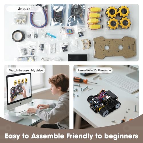 Robotics Kit for Kids Ages 8–12, Smart Robot Tank Car Compatible with Arduino & Scratch & Python, STEM Toys for Boys Ages 8–12, App & Remote Control, Birthday Coding Gift for Boys, Girls and Adults - Image 4