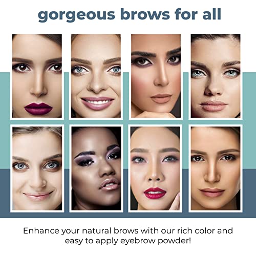 Water-Resistant Eyebrow Tint Powder Dark Brown, Micro-Fine Soft Rich Brow Powder, Buildable All-Day Color, Goes On Easy And Smoothly For A Natural Look #TOP2
