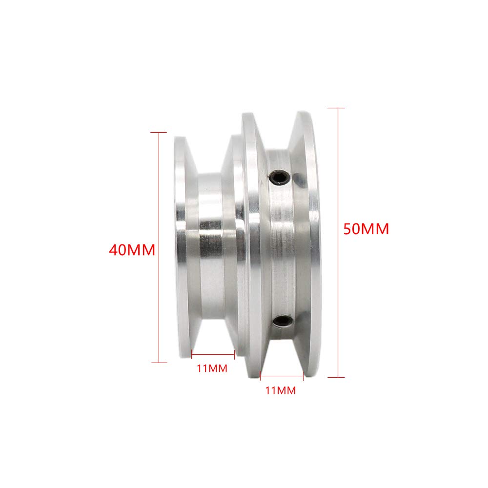 QUARKZMAN V-Belt Pulley with 3.17mm ID and 20mm OD, Single Groove, Aluminium Alloy, for 3.0mm Round Belts, PU Axle QUARKZMAN V-Belt Pulley with 3.17mm ID and 20mm OD, Single Groove, Aluminium Alloy, for 3.0mm Round Belts, PU Axle