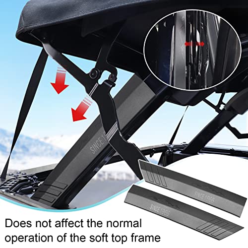 Msizoy Roll Bar Padding Cover Protector Compatible With For Ford Bronco Accessories 2021 2022 2023 4-Door Soft Top D-Pillar Edge Protection Guard Prevent Scratching Paint #TOP3