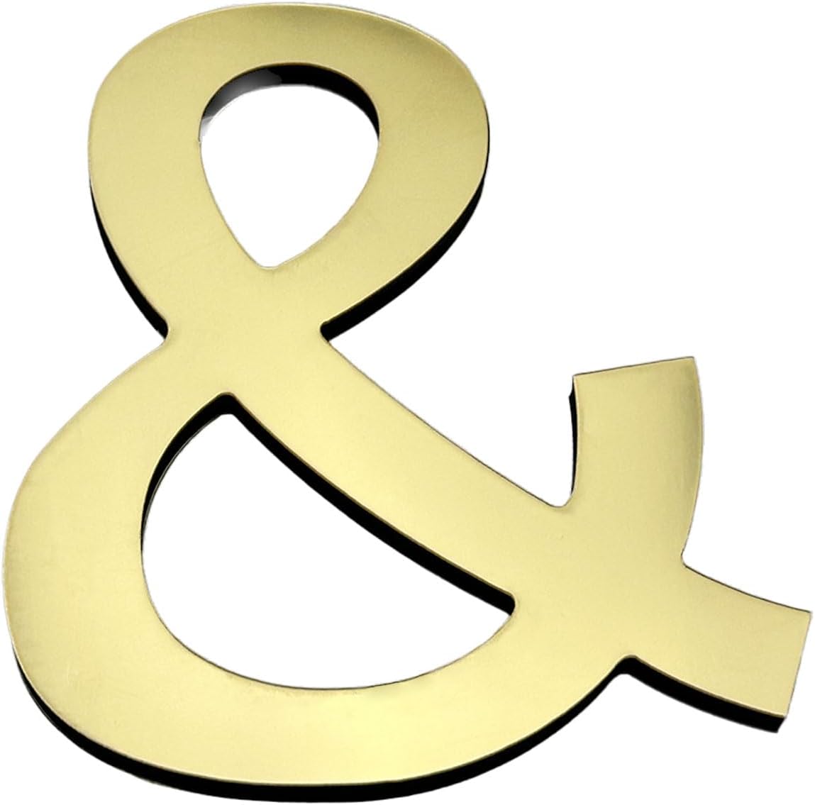 Large 3D Raised Letter Wall Stickers, 20cm 7.87inch Acrylic Alphabet Decals, Self-Adhesive Home Decor Letters for Living Room, Bedroom, Office, DIY, Light Gold (symbol:&)