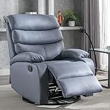 GNMLP2020 Swivel Rocking Recliner Chair for Living Room, Beige Recliner Chair Made of New Technology