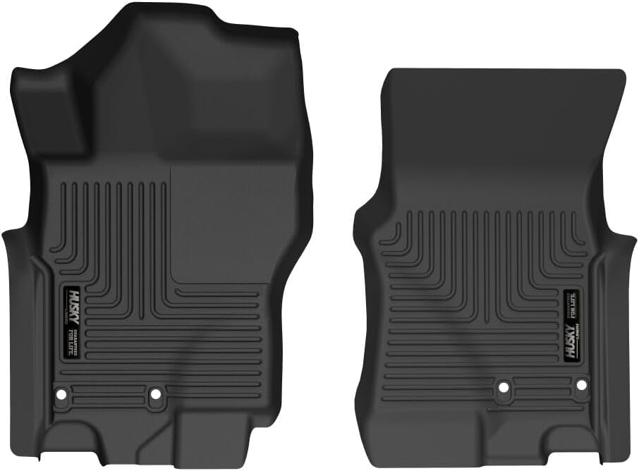 Husky Liners X-act Contour Floor Mats | Fits 2022-2026 Nissan Frontier, Crew CAB ONLY & King CAB ONLY | Front Row, 2-pc Black - 51901