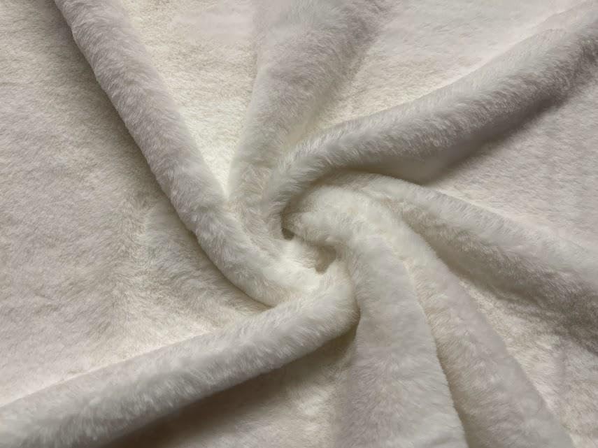 Luxury Short Plush Super Soft Faux Fur Fabric Material White 5MTR