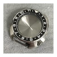 CHICHIYANG Set Di Custodia Per Orologio In Acciaio Inox, Pezzi Di Ricambio Per Cassa Dell'orologio Con Copertura In Acrilico, Accessori Per Orologio A Specchio Per Movimento NH35, NH36, Argento - Foto 2