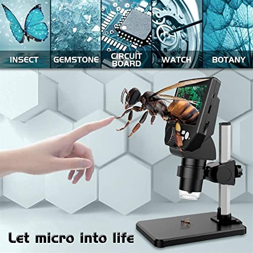 Microscopio digital 1000X LCD USB con cámara de vídeo 1080P para circuito impreso y moneda 3