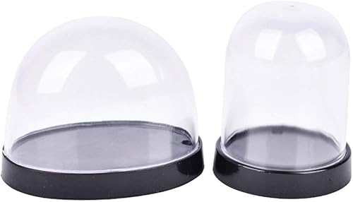 Cabilock 2pcs Micro Paisaje Cubierta Caja Cúpula Titular de la Torta Figurilla Cubierta de