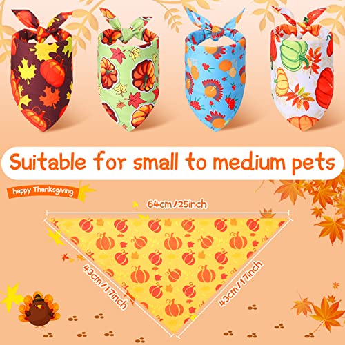 Oudain 40 Pieces Fall Dog Bandanas Bulk Halloween Thanksgiving Dog Bandanas Pumpkin Turkey Triangle Bibs Soft Adjustable Pet Scarf Neckerchief Holiday Bandanas For Small Medium Large Dog Girl Boy thumb #2