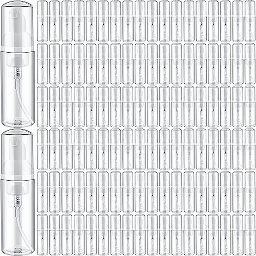 Dandat 120 Pcs Empty Foam Pump Bottles Bulk 2oz/60ml Mini Plastic Refillable Soap Dispenser Bottles for Shampoo Lotion Lash Cleanser Foaming Travel Cleaning Cosmetic