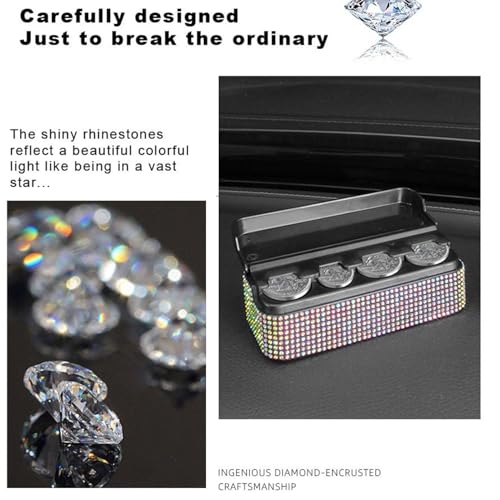 Porta Monedas para Auto con Cristales Brillantes miniatura 4