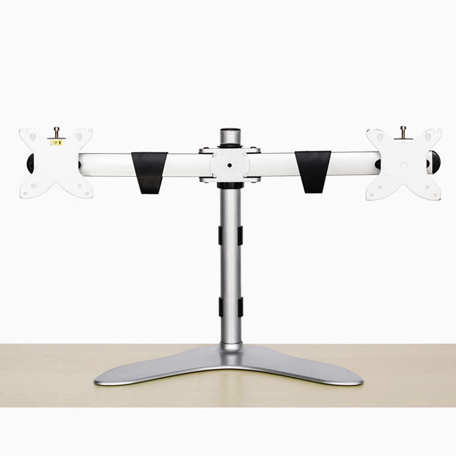 asdchZen Dual Monitor Stand,Monitor Free-Standing Desk Stand For 2 Screens Up To 30 Inch,8Kg/17.6 Lbs Weight Capacity Per Arm