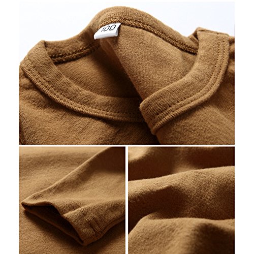 Kisbini Unisex Girls 100% Cotton Long Sleeve T-Shirt Top Tees White 2T #TOP2