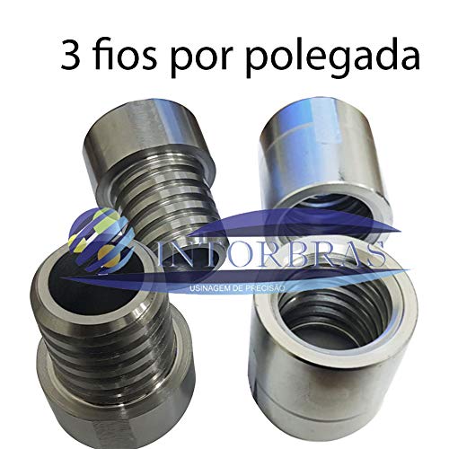 Par de Ponteiras cônicas rosca quadrada para hastes perfuratriz 1.1/4