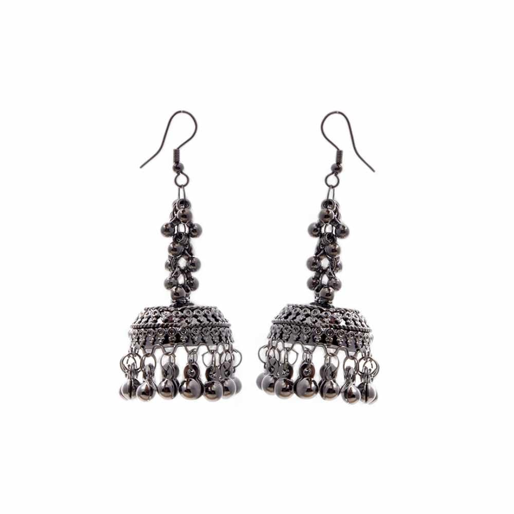Womens Silver Plated Oxidized Beaded Jhumka Earring With Fish Hook, Dangling Jhumka For Women, Fashion And Stylish Earring Collection, Antique Silver Oxidized Earring, Elegant Earring Jewelry(Black) (B0D922VDH2) Amazon Price History, Amazon Price Tracker