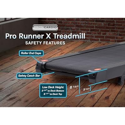 3G Cardio Pro Runner X Treadmill - Heavy Duty Home Construction - FreeSync FTMS Bluetooth Connectivity - Low 6.5 Step-up Height - Foldable Compact Storage - Orthopedic Belt - 350 lb Capacity