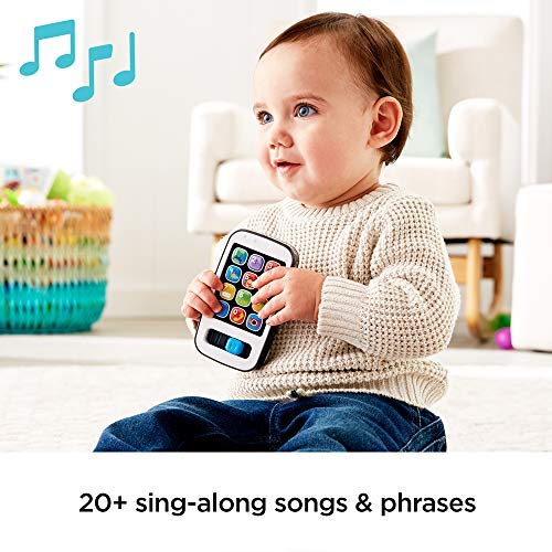 Fisher-Price Laugh & Learn Smart Phone Toy - UK English Edition, musical infant toy, BHC01