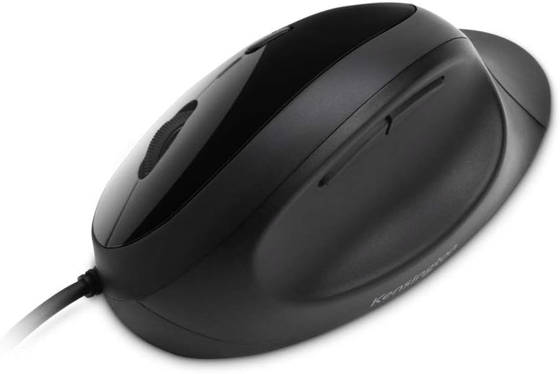 Kensington Wired Ergonomic Mouse - Pro Fit Ergo Wired Mouse for Your Home Office - Laptop/Desktop/PC/Gaming, with USB 3.0 Connection, 4 DPI Settings and 5 Buttons - Black (K75403EU)