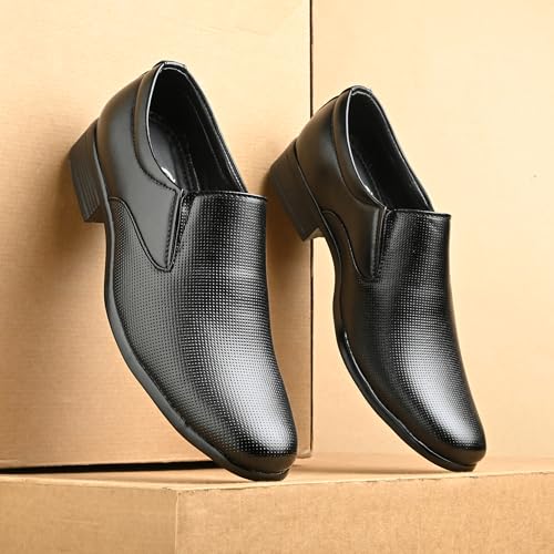 Image of Centrino Formal Shoes for Men | Lightweight Comfortable Office Shoes for Man Stylish | Cushioned Insole Lace-Up Shoes for Men | Durable TPR Sole | Trendy Classic Design Footwear for Men (8114)