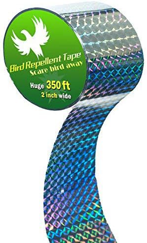 Humibird 350ft Reflective Woodpecker Deterrent Tape Bird Deterrent Tape Keep Birds Away Dird Control Devices Stop Bird from Nesting