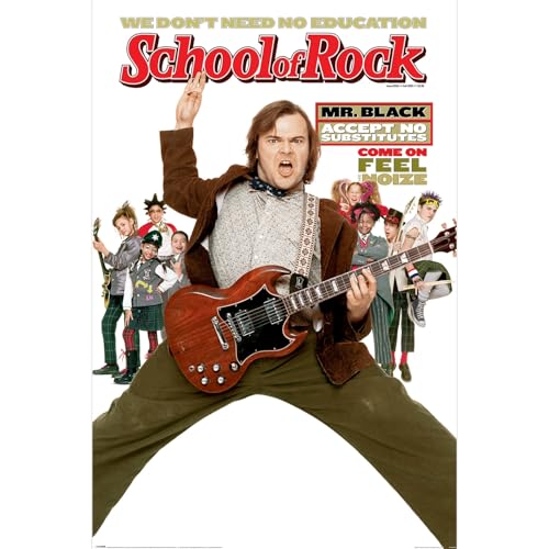 Pyramid International Póster de SCHOOL OF ROCK – Diseño de una hoja impreso en papel de calidad – 90 cm x 60 cm – Talla única