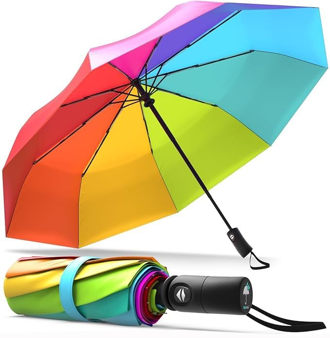 Windproof Travel Compact Umbrella-Automatic Umbrellas for Rain-Compact Folding Umbrella,Small Portable Windproof Umbrellas for Men Women Teenage