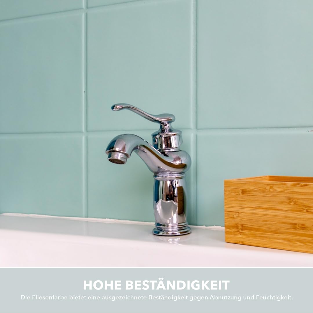 Lignocolor Fliesenfarbe matt | hochbeständige Farbe für Wand- & Bodenfliesen (Platingrau matt, 750 ml) | hochdeckend für den Innenbereich