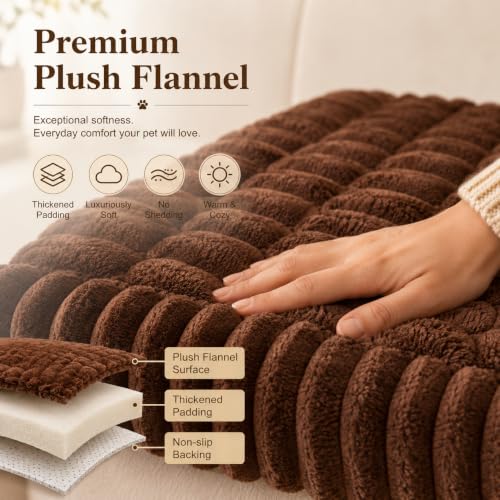 27.6" x 59" NILUOH Non-Slip Quilted Couch Cover for Dogs w/ Soft Flannel (4 Colors) - image 7