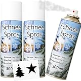 My-goodbuy24 3er Set Kunstschnee Spraydose 300ml Dekoschnee inkl. 8 Schablonen...
