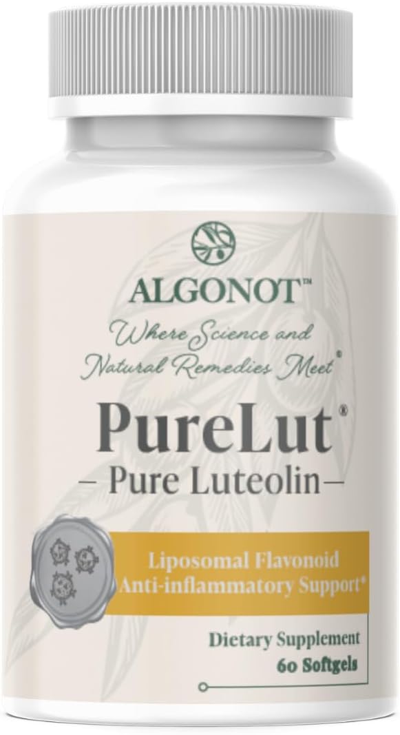 Algonot PureLut: Liposomal Luteolin - 60 gelcap | Patented Olive Oil Formula