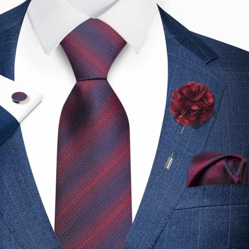 Image of joy alice 70 Colors Ties Set Men Mixed Color Necktie Handkerchief Cufflinks Brooch 3.15 Formal