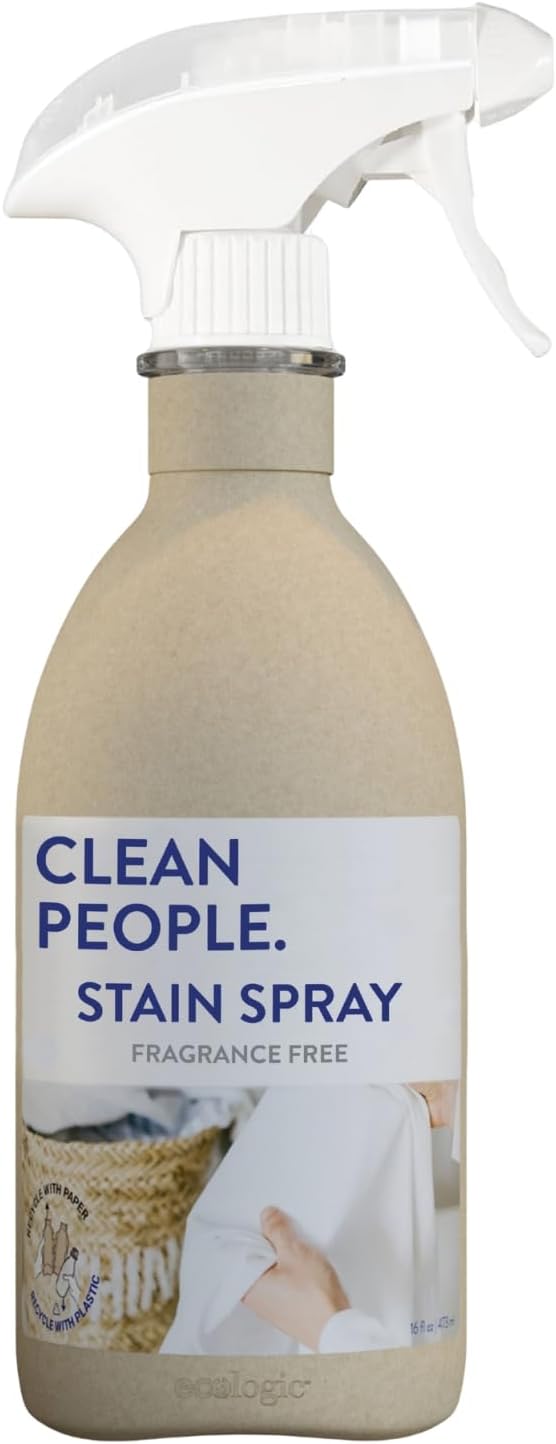 Clean People Stain Remover Spray - Natural Plant & Mineral-Based Ingredients - Non-Toxic Laundry Spot Treatment for Food, Pet & Baby Stains - Boosted with Enzymes - Fabric Safe - 16oz