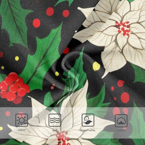 Toddler Girls Underwear 2t Cotton Little Girl Panties Animals Briefs Girls Undies Watercolor Floral Poinsettia Flowers3