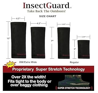 InsectGuard Tick Gaiters - ZipOn Permethrin Treated, Ticks, Mosquitoes, Flies & More Insect Repellent, Unisex Adult, Black, 8 Inch Extra Wide