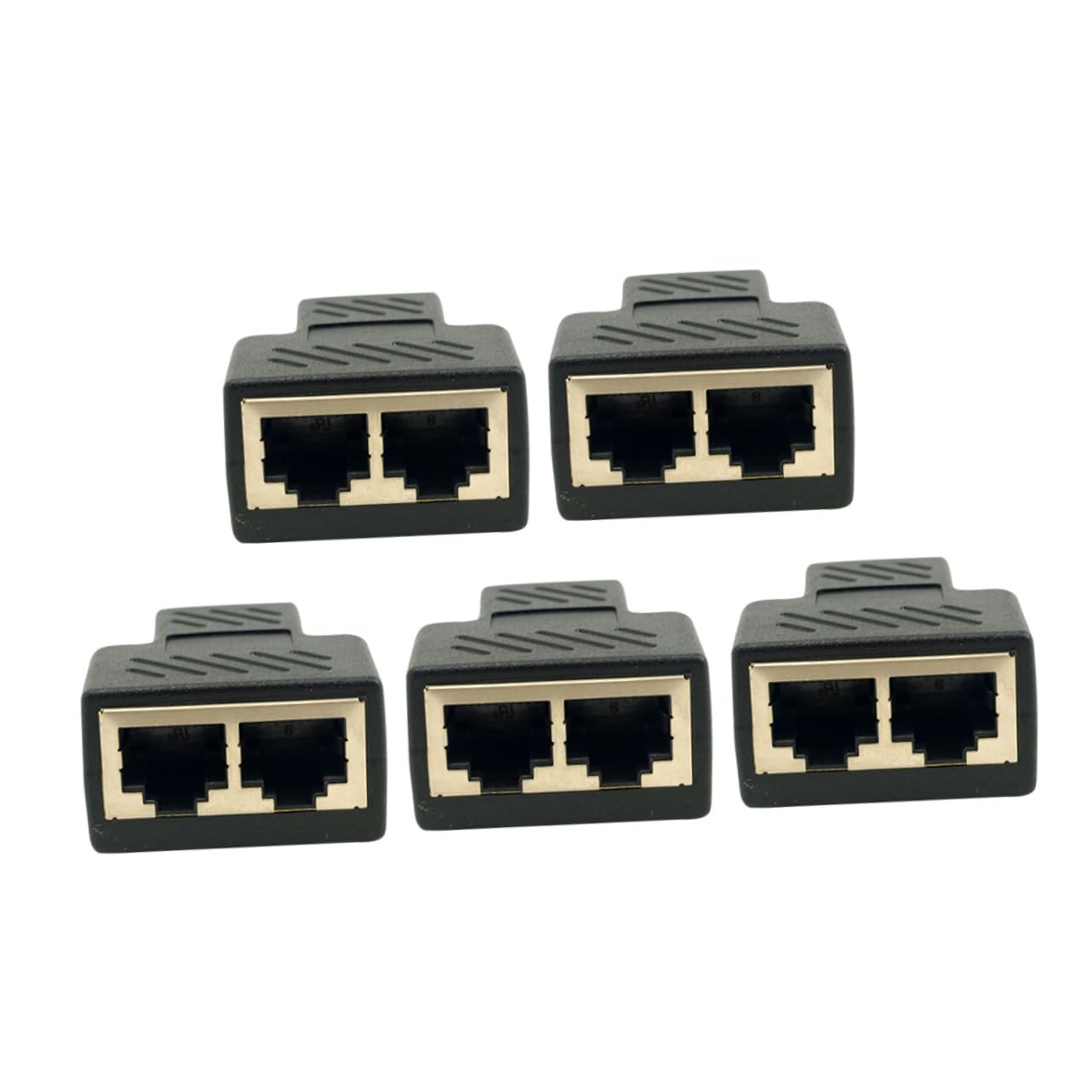 TINEASUR 10pcs Ethernet Splitter Socket Adapter to Port Network Connector Coupler for Easy for Use
