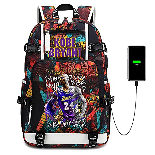 FANwenfeng Jugador de baloncesto Estrella Legend Eever Ends Mochila multifunción Estudiante de Viaje portátil fanáticos del Bolso para Hombres Mujeres