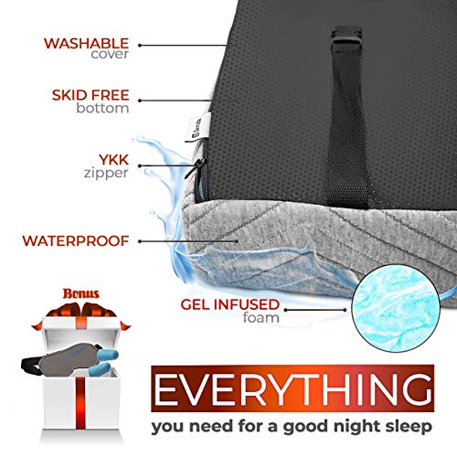 Roll Up Travel Mattress, Certipur-Us 3” Cooling Gel Infused Memory Foam Sleeping Pad, Portable Foldable Floor Mat For Camping, Car & Bed Topper W/ Waterproof Cover, Carry Bag | Kids, Cot, Single #TOP4