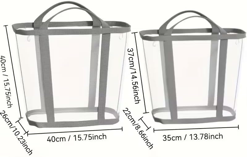 1PC Wall Mounted Foldable Laundry Hamper - Large with Handles for Home, Toy Bin Style Dirty Clothes Organizer, Gray, XL