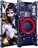 TECSHINE Custodia per Cellulare per Nubia Redmagic 11S Pro, Cover per ZTE Red Magic 11S Pro+, Bordo Metallico del Telefono, Mostro Meccanico, Armatura -Nero