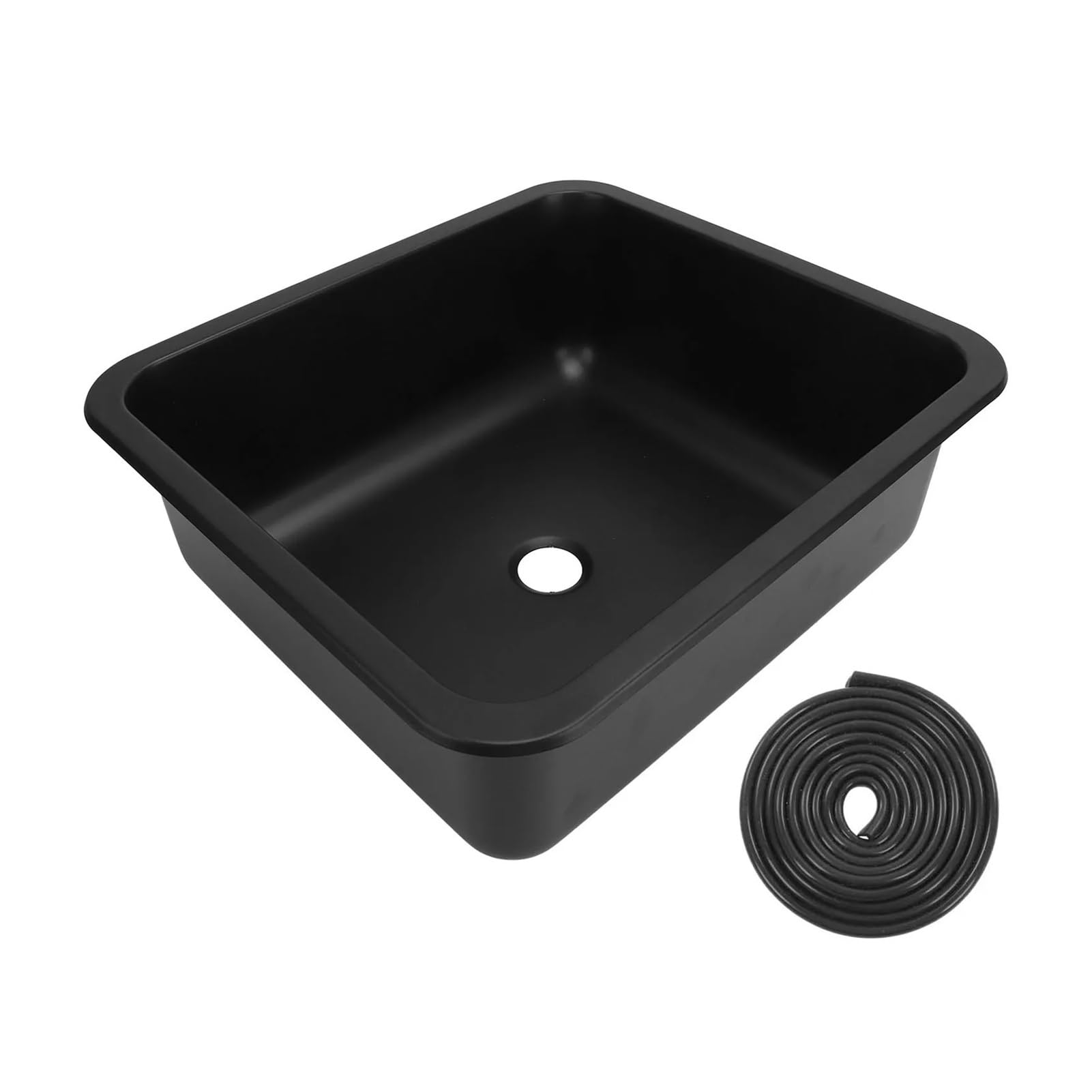 CSDASW RV Sink 304 Stainless Steel Versatile Large Capacity Rectangular Kitchen Wash Sink for Caravan Motorhome Boat Camper Yacht for Campervan(A)