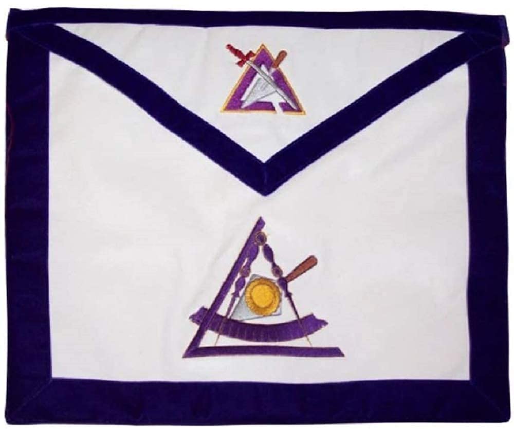 Tablier York Rite réversible double face taille unique pour officier PHP PIM
