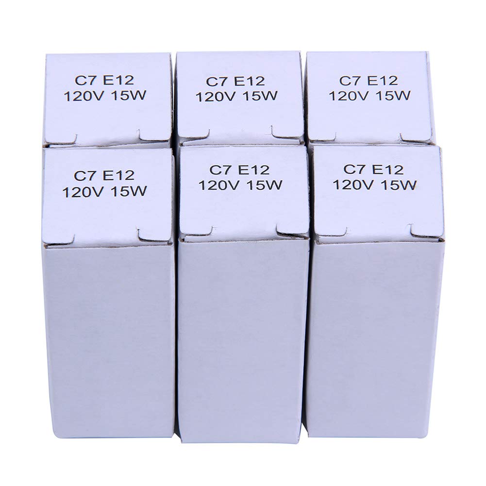 XIANNIDE YEE Żarówki 15 W do Scentsy Plug-in Nightlight podgrzewacze woskowe, domowe dyfuzory woskowe i lampy solne, 6 szt., 120 V, cieplejsze żarówki zapachowe