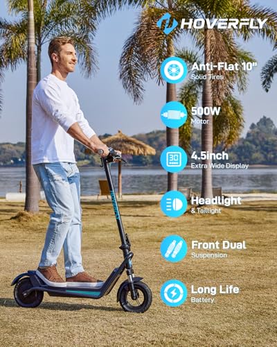 Hoverfly Electric Scooter for Adults, Anti-Flat 8.5″/10″